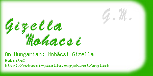 gizella mohacsi business card