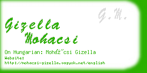 gizella mohacsi business card